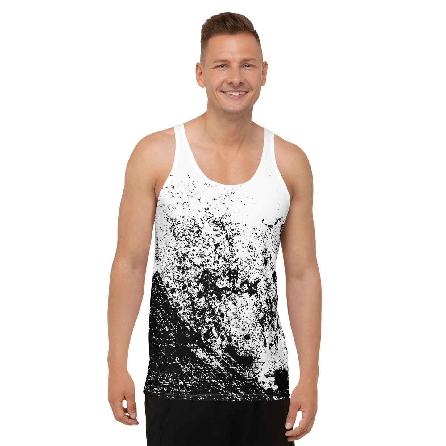 Shardfall Tank Top - Left Placement by R.A. Apparel, image 1, front view, selected colour, size XS, left placement.