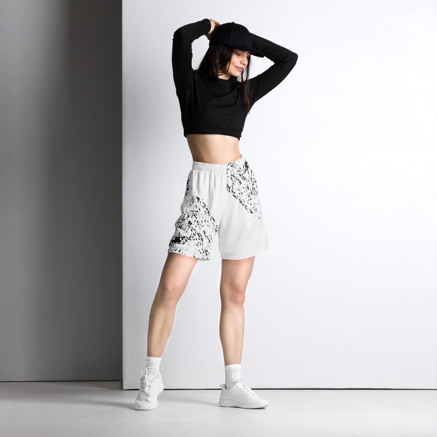 Image 1 of 2XS Shardfall Shorts - Left Placement 3, with Shattered artwork visible in front view.