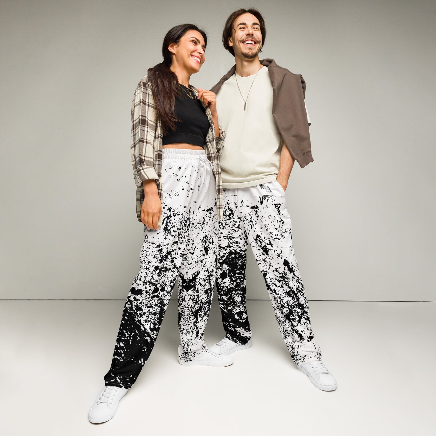 Shardfall Wide Leg Joggers - Left Placement image 1 in 2XS, showing front view for the Shattered design.