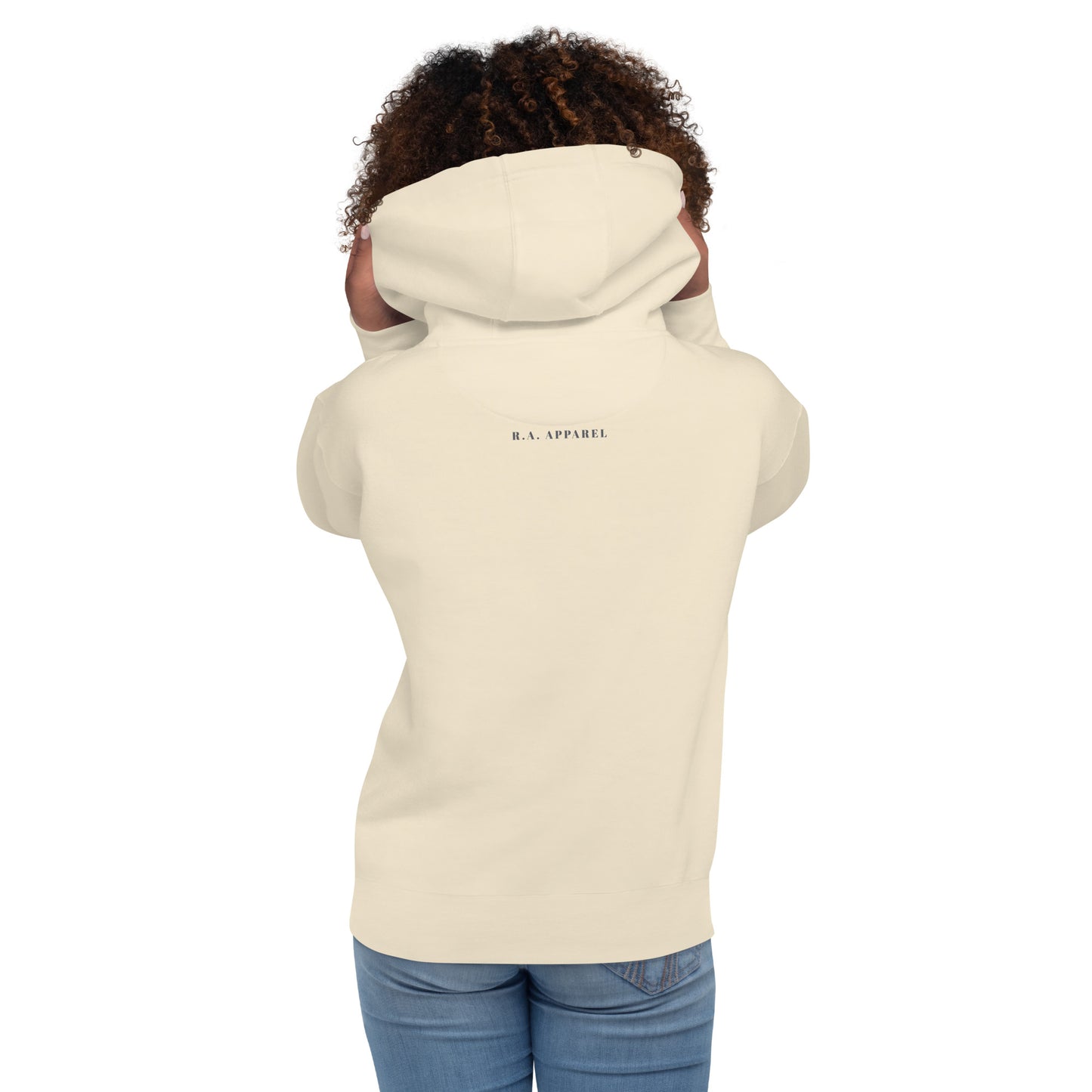 Focusline Hoodie - Left Placement product image 28 in Vintage Black, size XL, with back view and left placement.