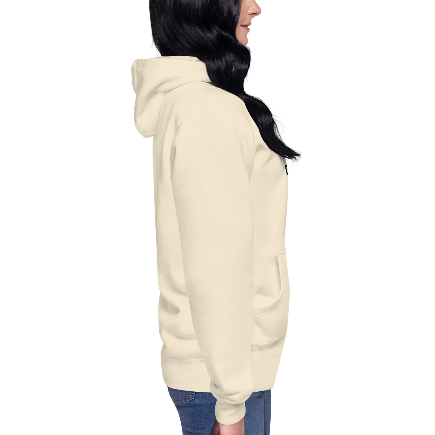 Impact Form Hoodie - Left Placement image 98: selected colour version with right-side angle of the Shape Lives range.