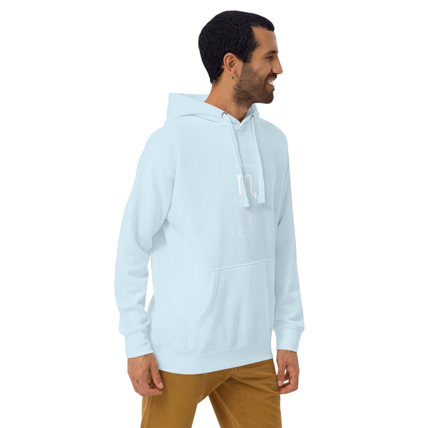 Sabletide Hoodie - Left Placement image 80: Carolina Blue version, size 2XL with front view, right-side angle of the Scorpio range.