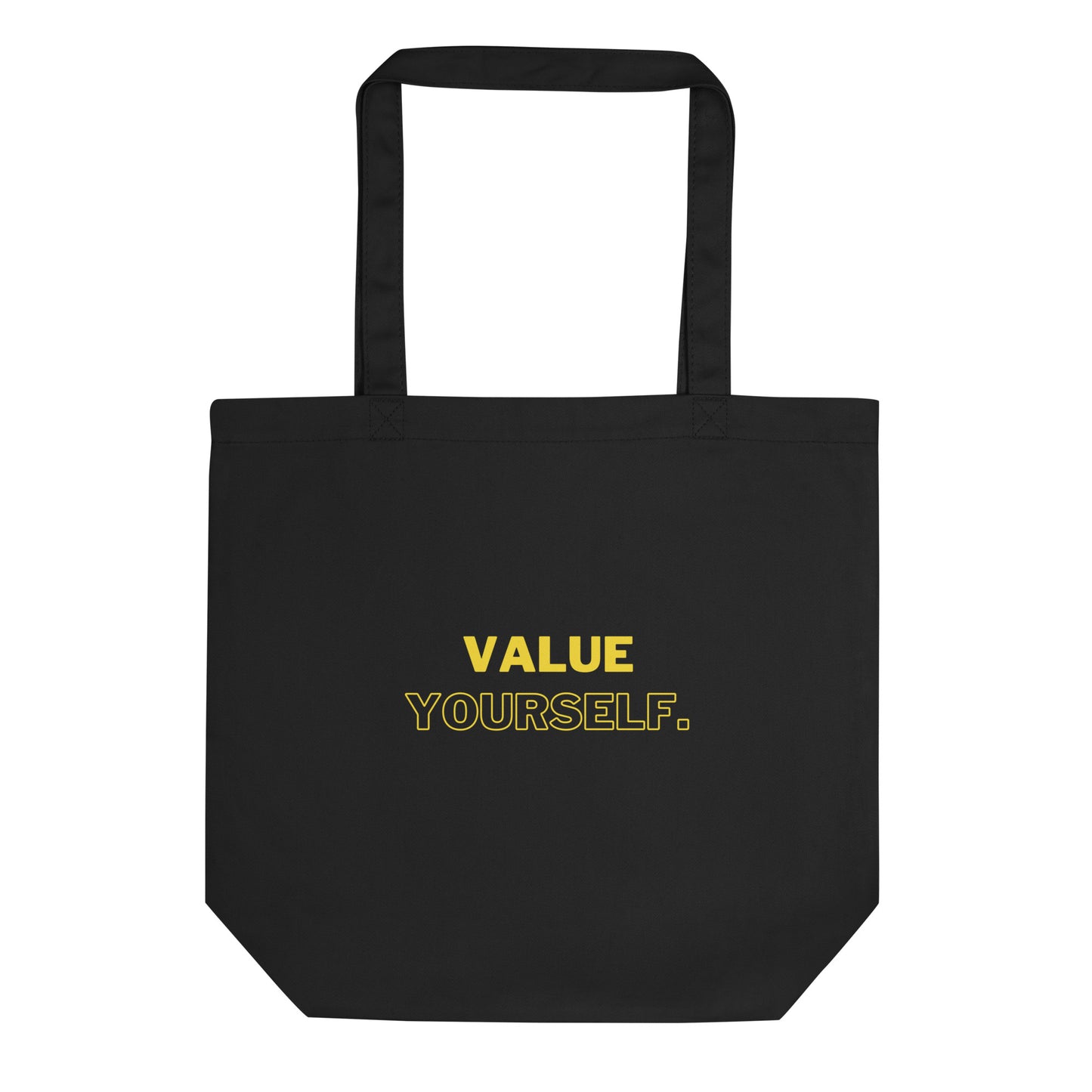 Self Worth Tote Bag - Left Placement by R.A. Apparel, image 1, front view, selected colour, left placement.
