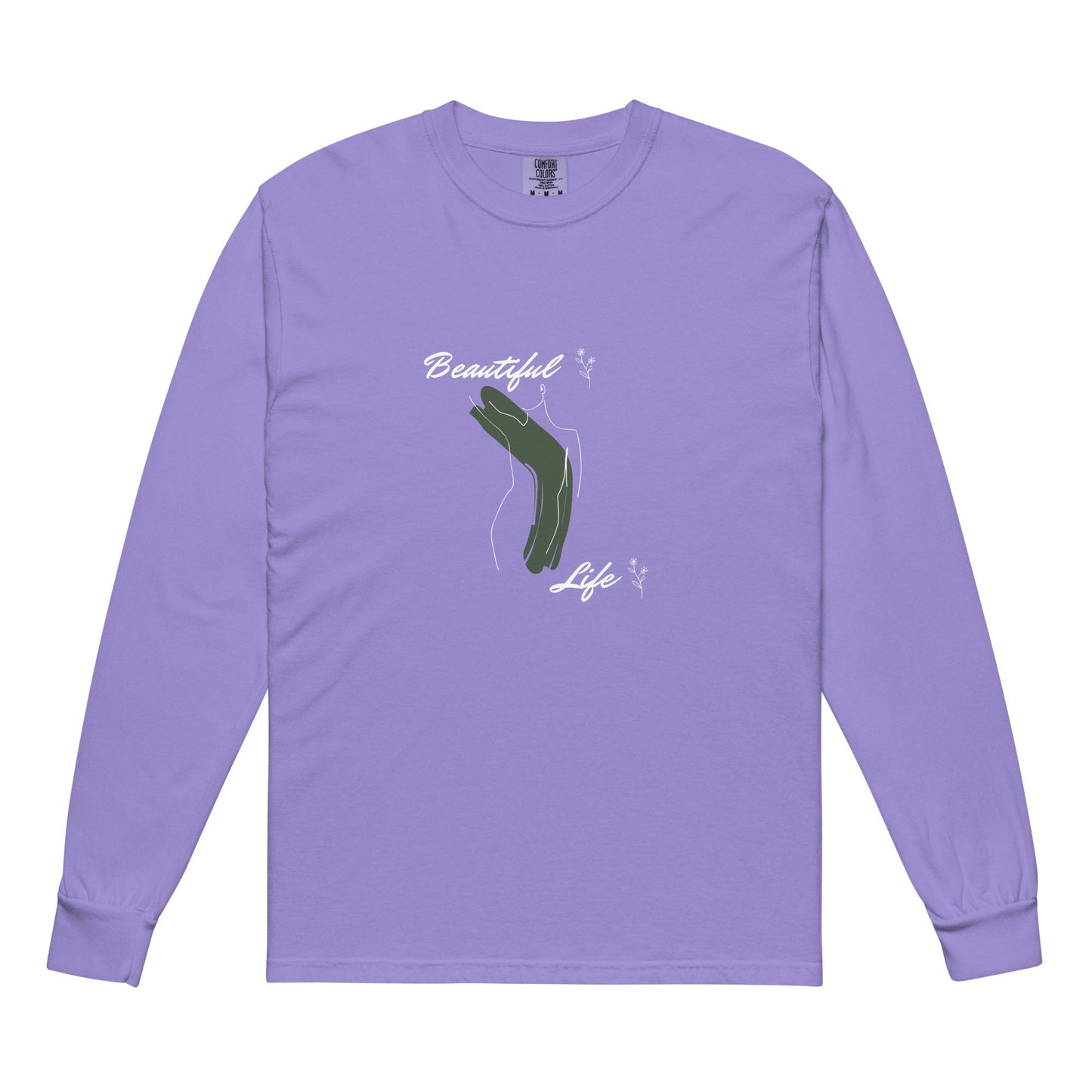 Bellevie Men's Long Sleeve Shirt - Left Placement product image 5 in Black, size 2XL, with front view and left placement.