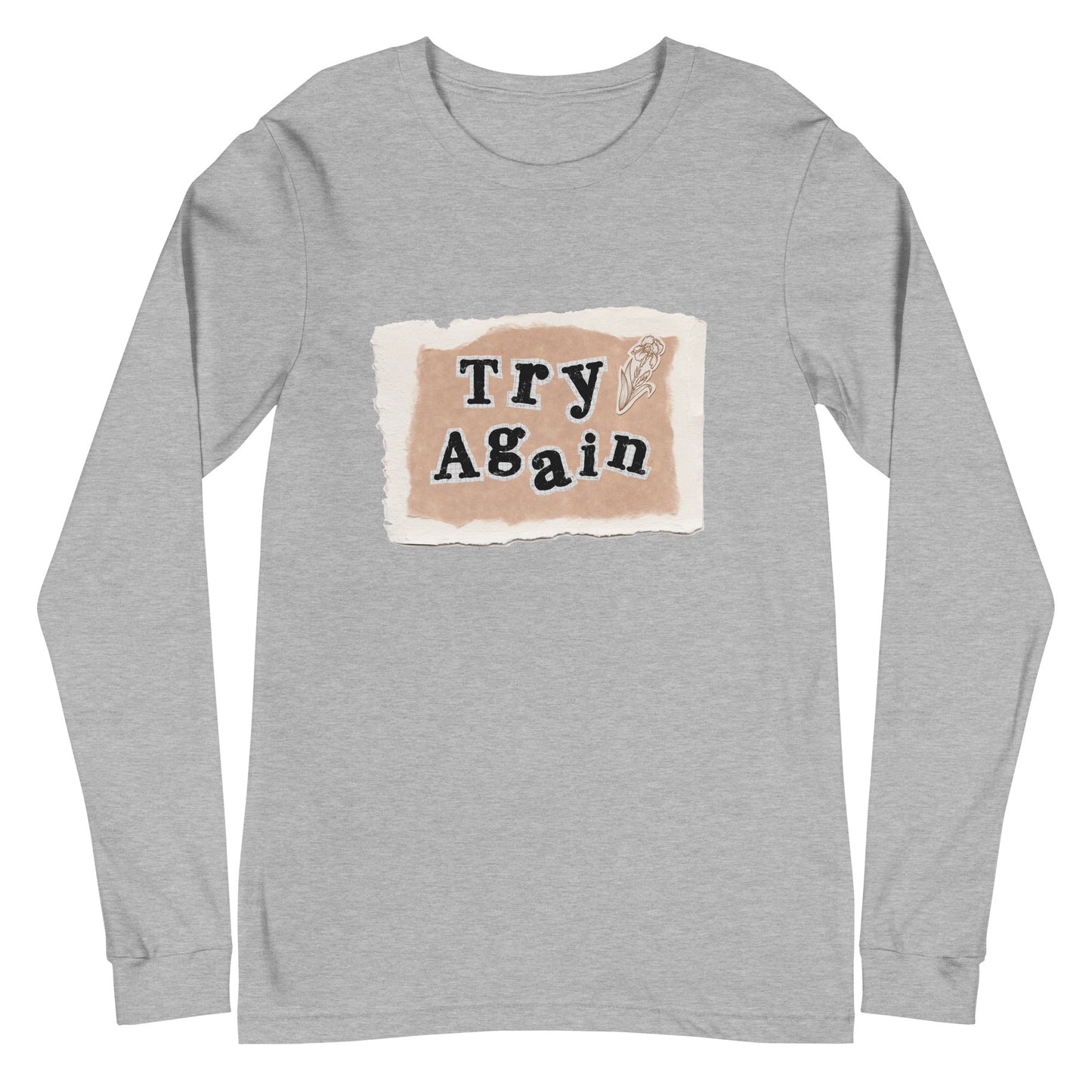 Retry Long Sleeve Shirt - Left Placement by R.A. Apparel, image 16, front view, Navy, size L, left placement.