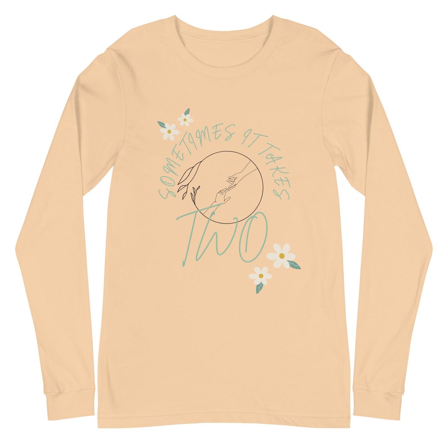 Duet Long Sleeve Shirt - Left Placement image 15: Navy version, size M with front view of the It Takes Two range.