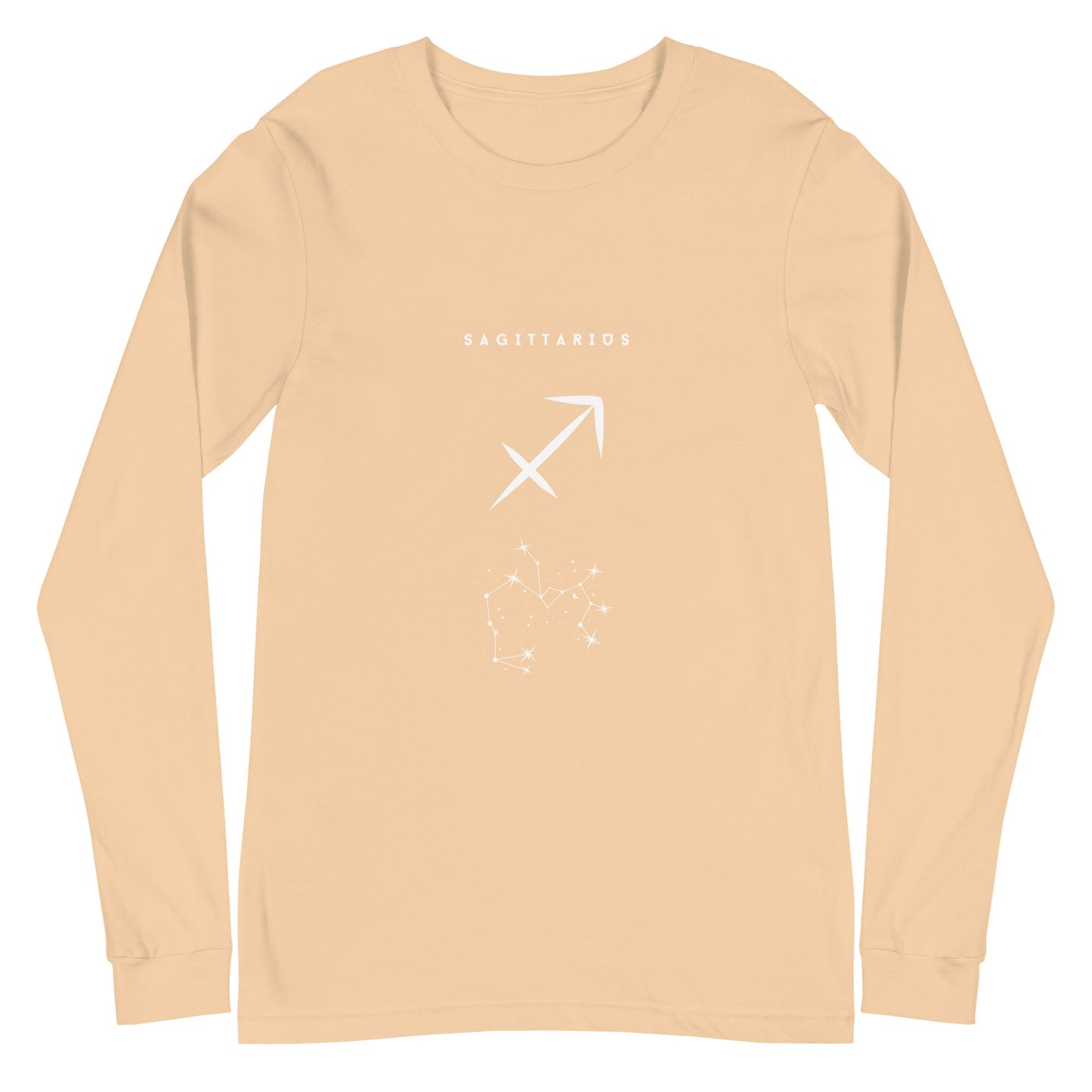 Image 16 of Navy Arrowborne Long Sleeve Shirt - Left Placement, size L, with Sagittarius artwork visible in front view.