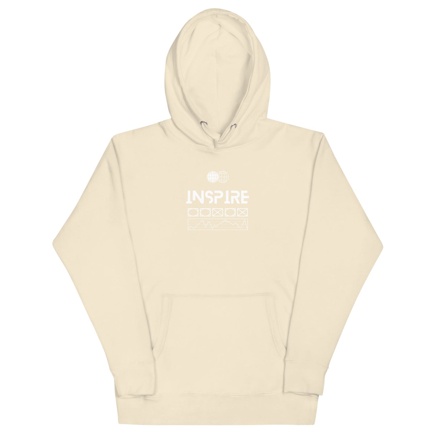 Inspireline Hoodie - Left Placement image 13: Maroon version, size L with front view of the Inspire range.