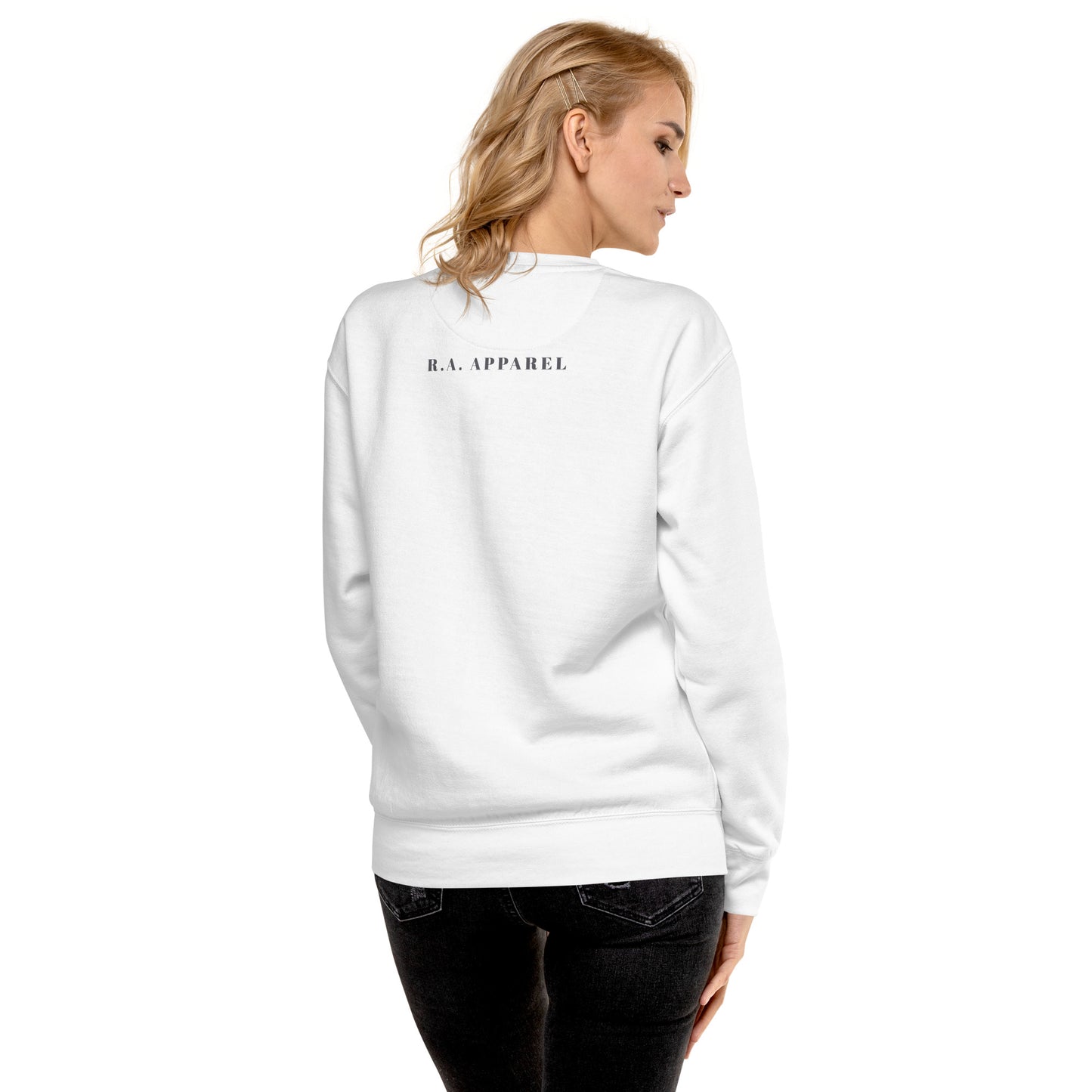 Balance Court Sweatshirt - Left Placement image 119 in selected colour, showing back view for the Libra design.