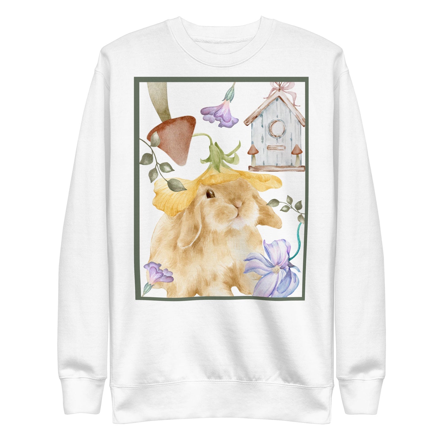 Meadow Club Sweatshirt - Left Placement image 11: Navy Blazer version, size 2XL with front view of the Bunny Collage range.