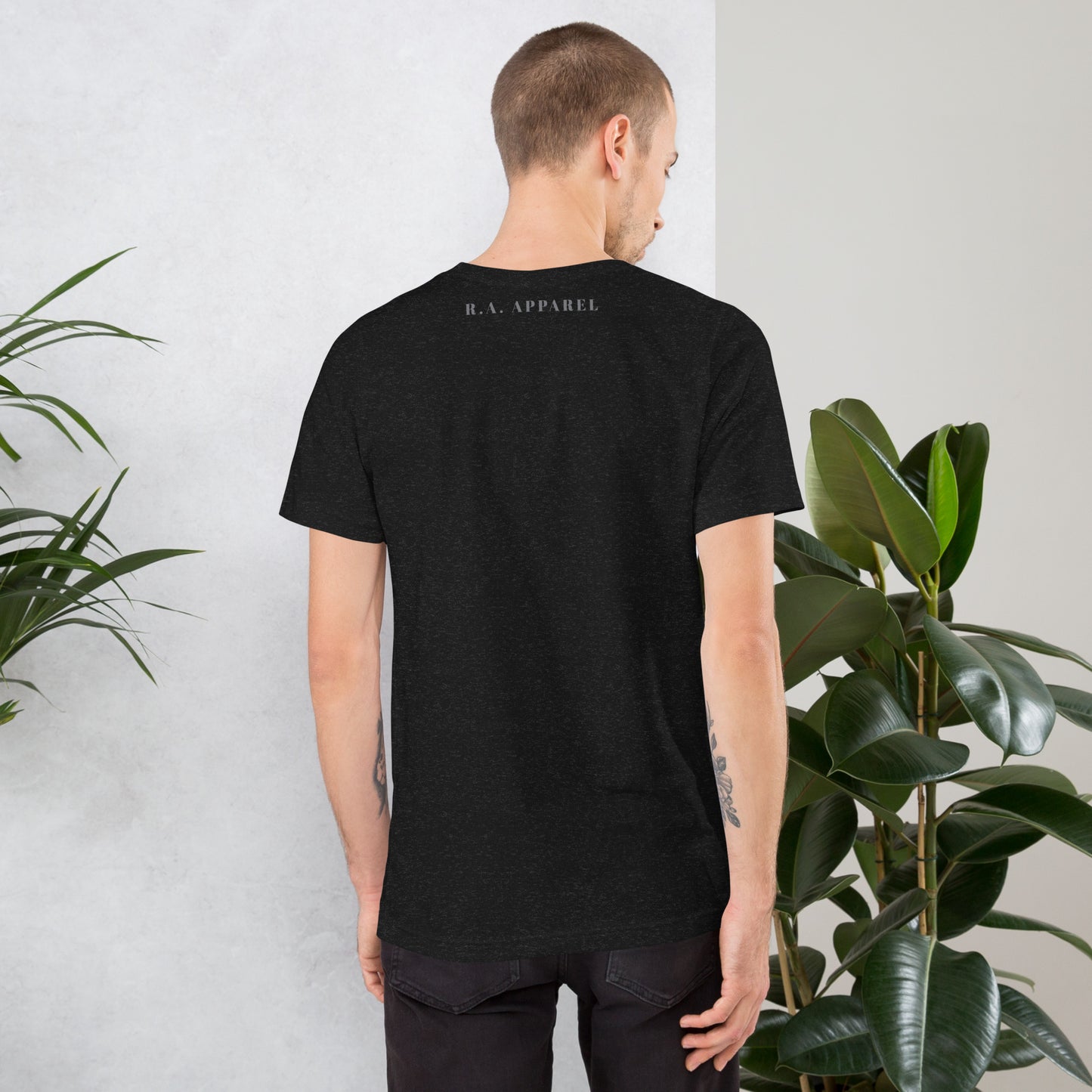 Image 12 of Cardinal Spectral T-Shirt - Left Placement, size S, with Ghosts artwork visible in back view.