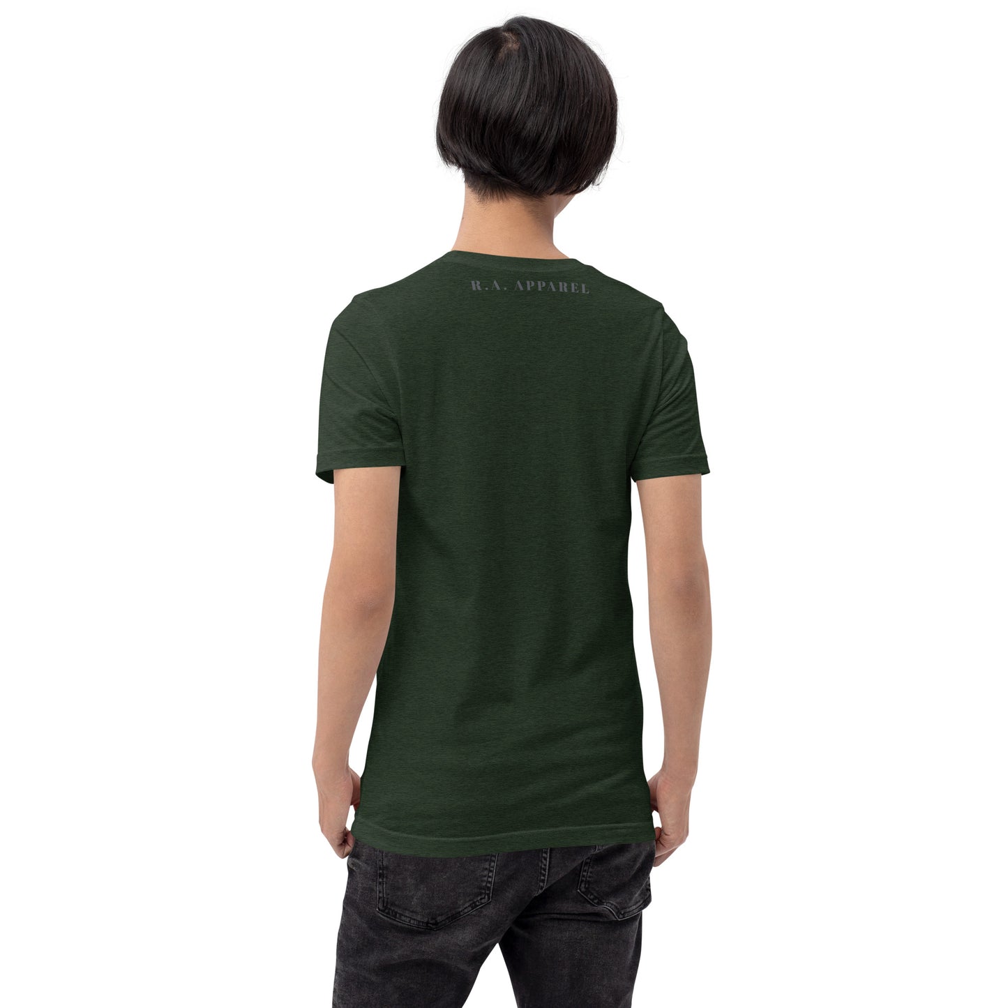 Waterbearer T-Shirt - Left Placement image 60 in selected colour, showing back view for the Aquarius design.