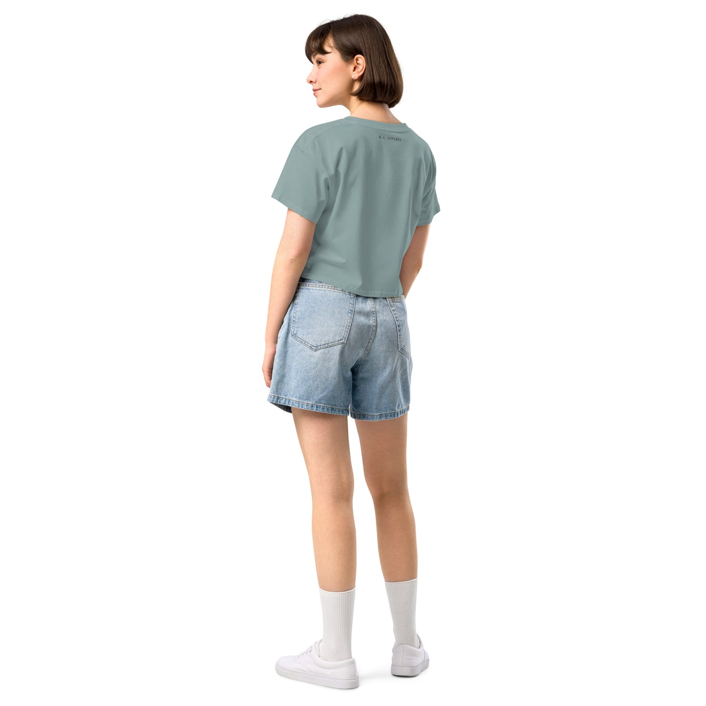 Rose & Bone Crop Top - Left Placement product image 18 in Pale Pink, size M, with back view and left placement.