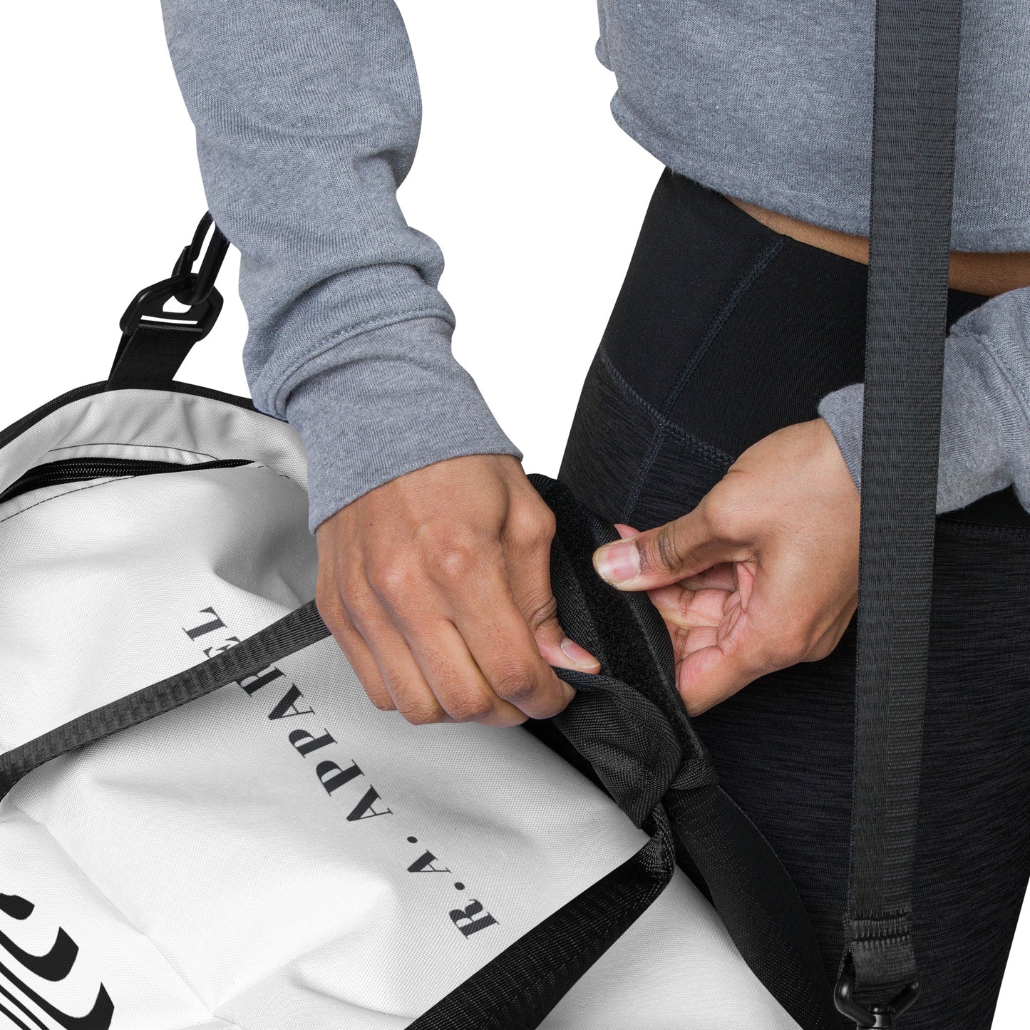 Timeless Wave Duffle Bag - Left Placement by R.A. Apparel, image 1, product view, selected colour, left placement.