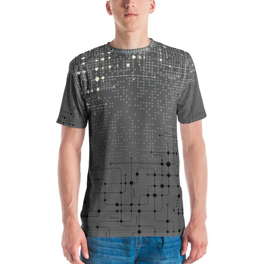 Techline Men's T-Shirt - Left Placement image 1 in selected colour, size XS, showing front view for the Tech design.