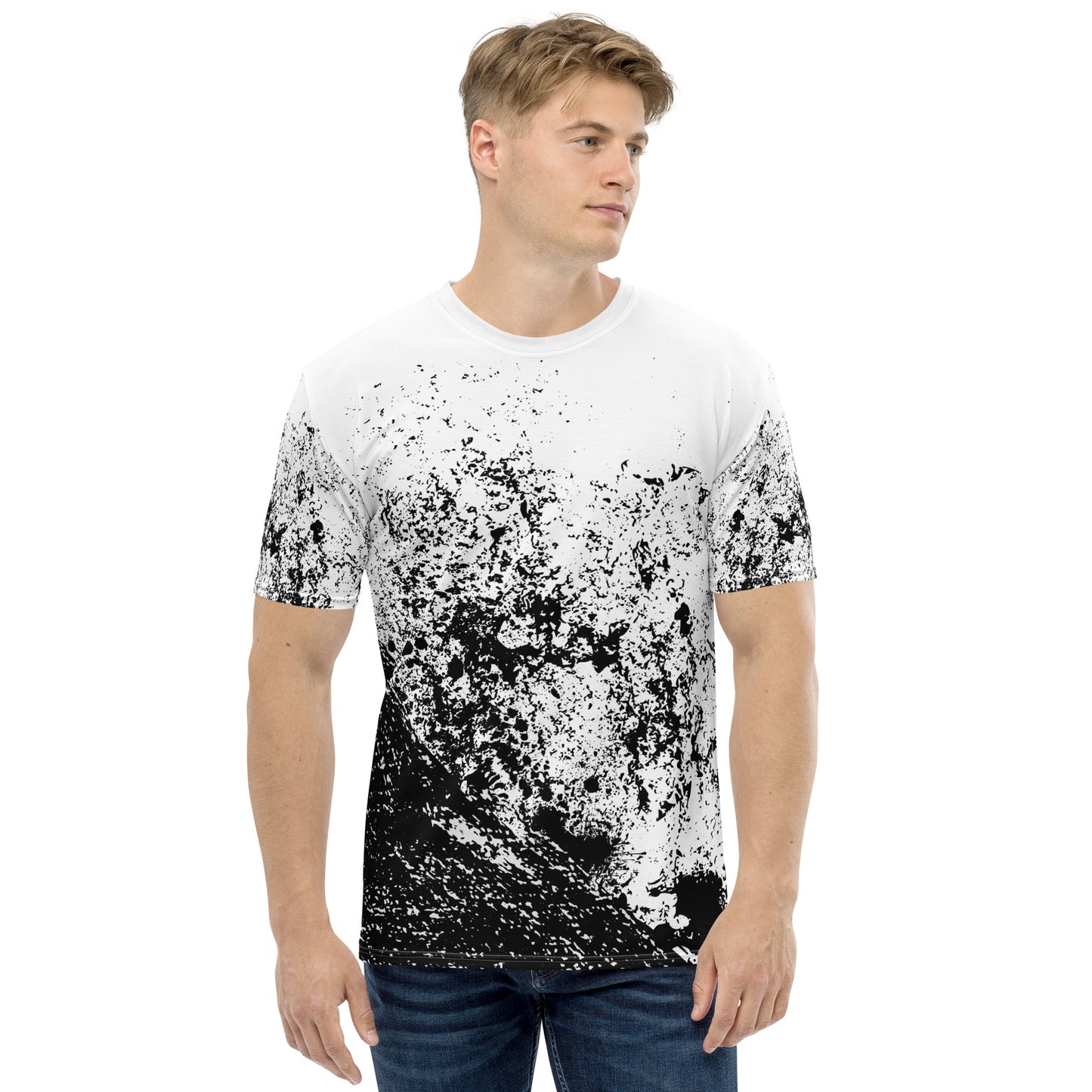 Image 1 of selected colour Shardfall Men's T-Shirt - Left Placement, size XS, with Shattered artwork visible in front view.