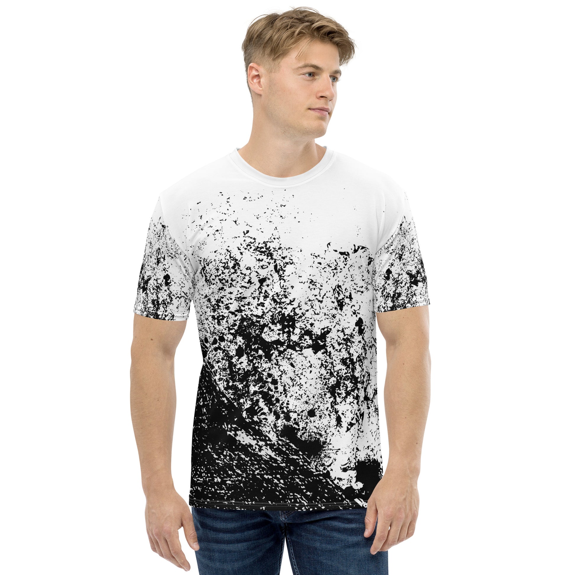 Image 1 of selected colour Shardfall Men's T-Shirt - Left Placement, size XS, with Shattered artwork visible in front view.