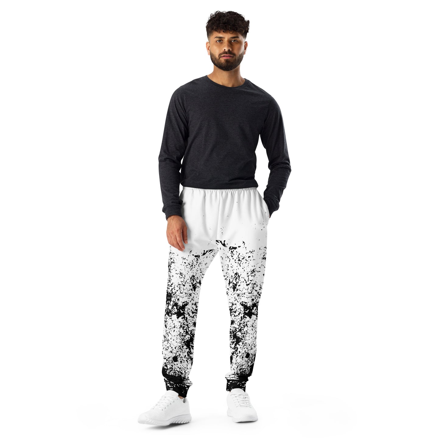 Shardfall Men's Joggers - Left Placement by R.A. Apparel, image 1, front view, selected colour, size XS, left placement.