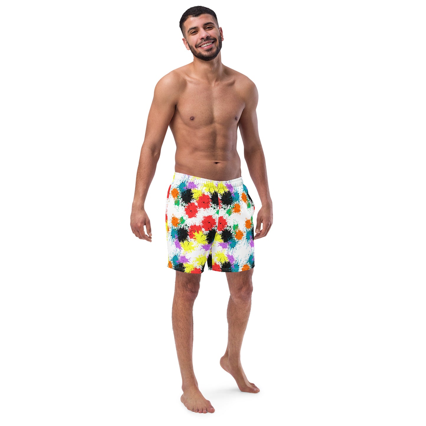 Splattermark Swim Trunks - Left Placement image 1 in 2XS, showing front view for the Splate design.