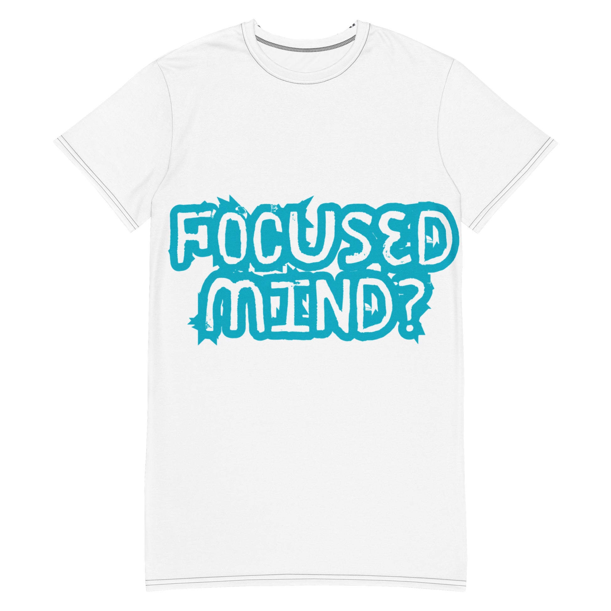 Image 1 of 2XS Mindstate T-Shirt Dress - Left Placement, with Focused Mind artwork visible in front view.