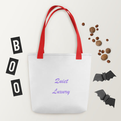 Soft Authority Tote Bag - Left Placement image 4: selected colour version with back view of the Quiet Luxury range.