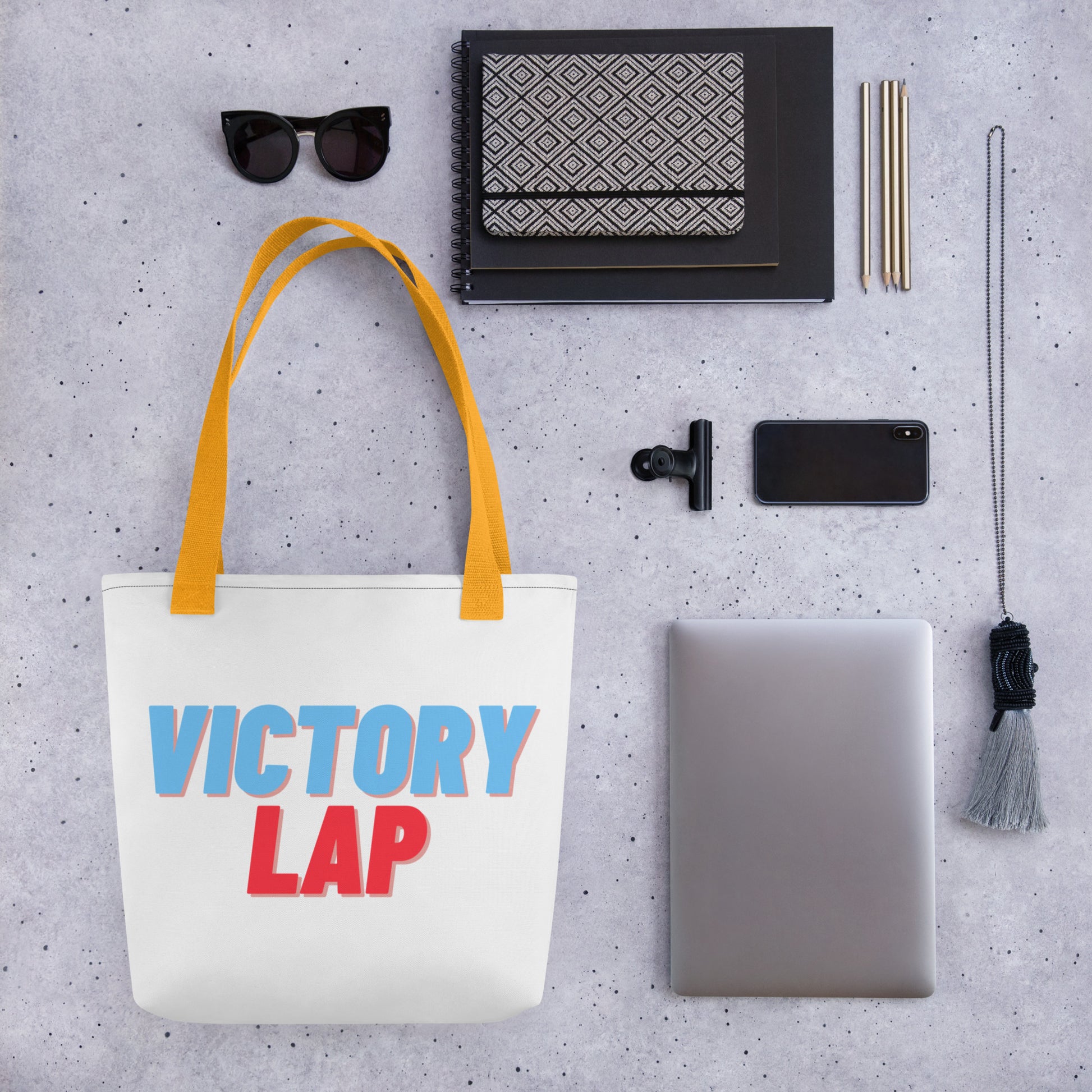 Lap of Honour Tote Bag - Left Placement product image 5 in selected colour, with back view and left placement.