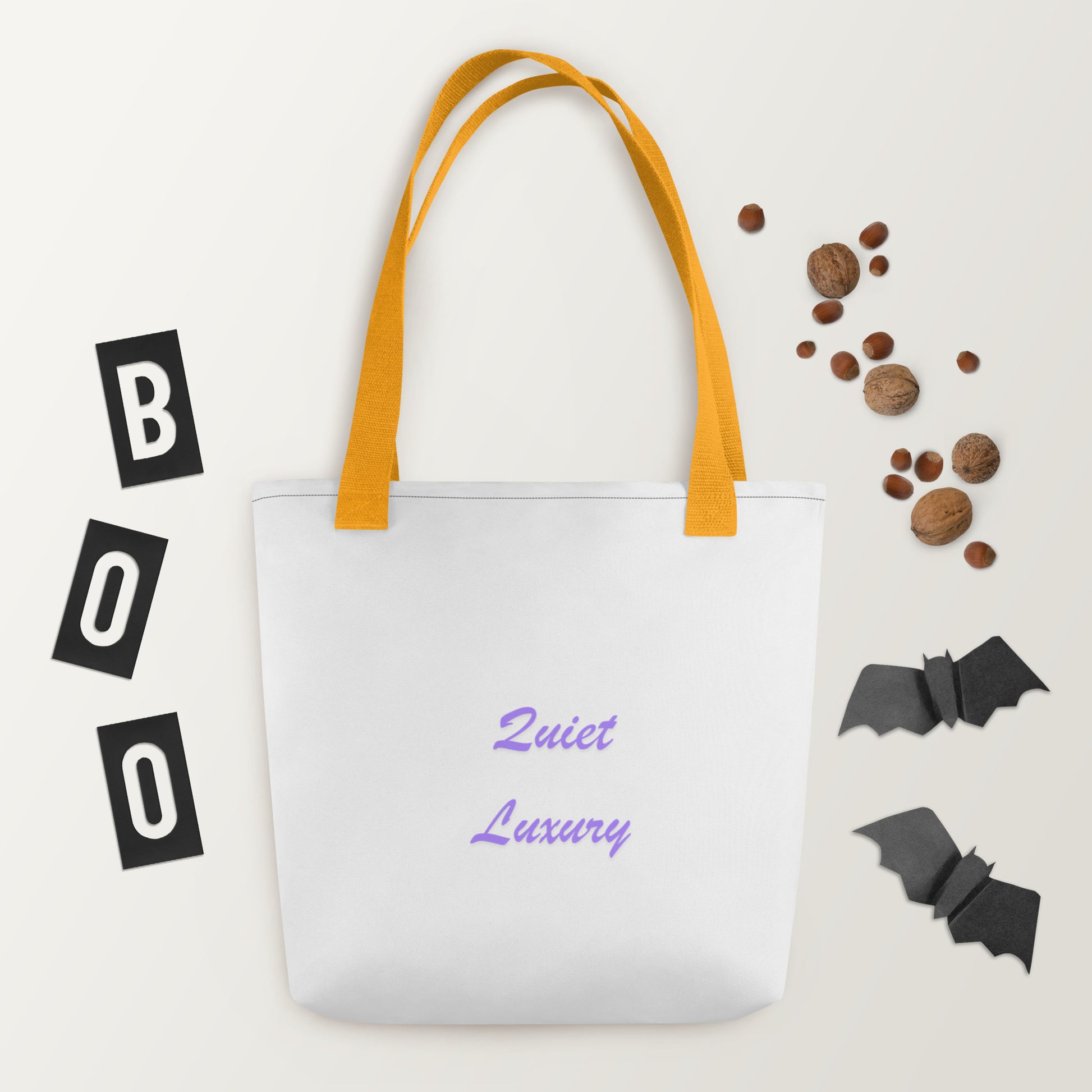 Soft Authority Tote Bag - Left Placement by R.A. Apparel, image 6, back view, selected colour, left placement.