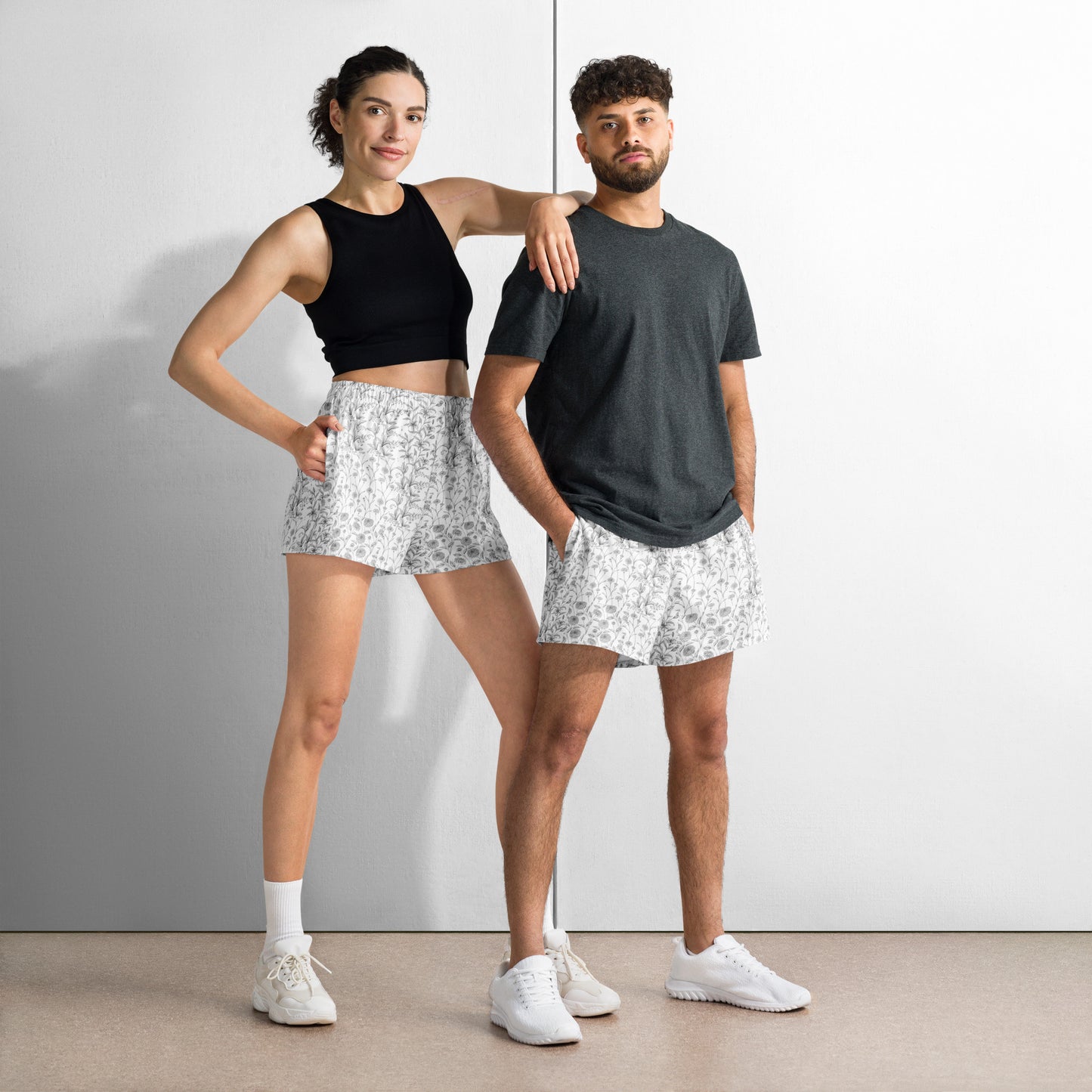 Florabed Shorts - Left Placement image 1: selected colour version, size XS with front view of the Flower Bed range.