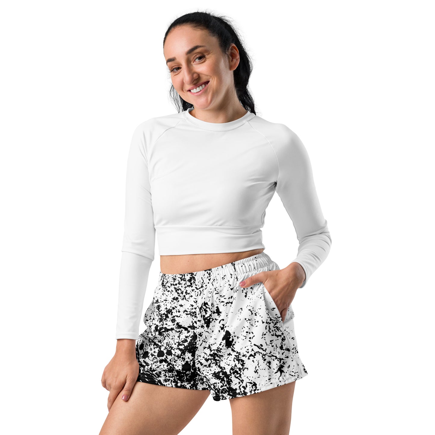 Image 1 of selected colour Shardfall Shorts - Left Placement 9, size XS, with Shattered artwork visible in front view.