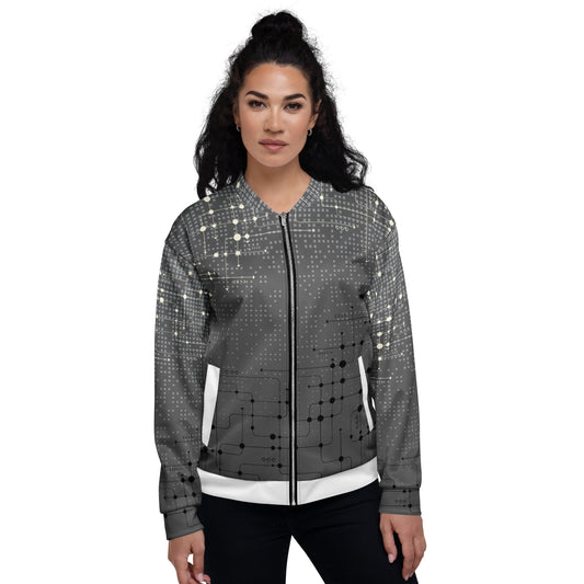 Techline Bomber Jacket - Left Placement by R.A. Apparel, image 1, front view, selected colour, size XS, left placement.