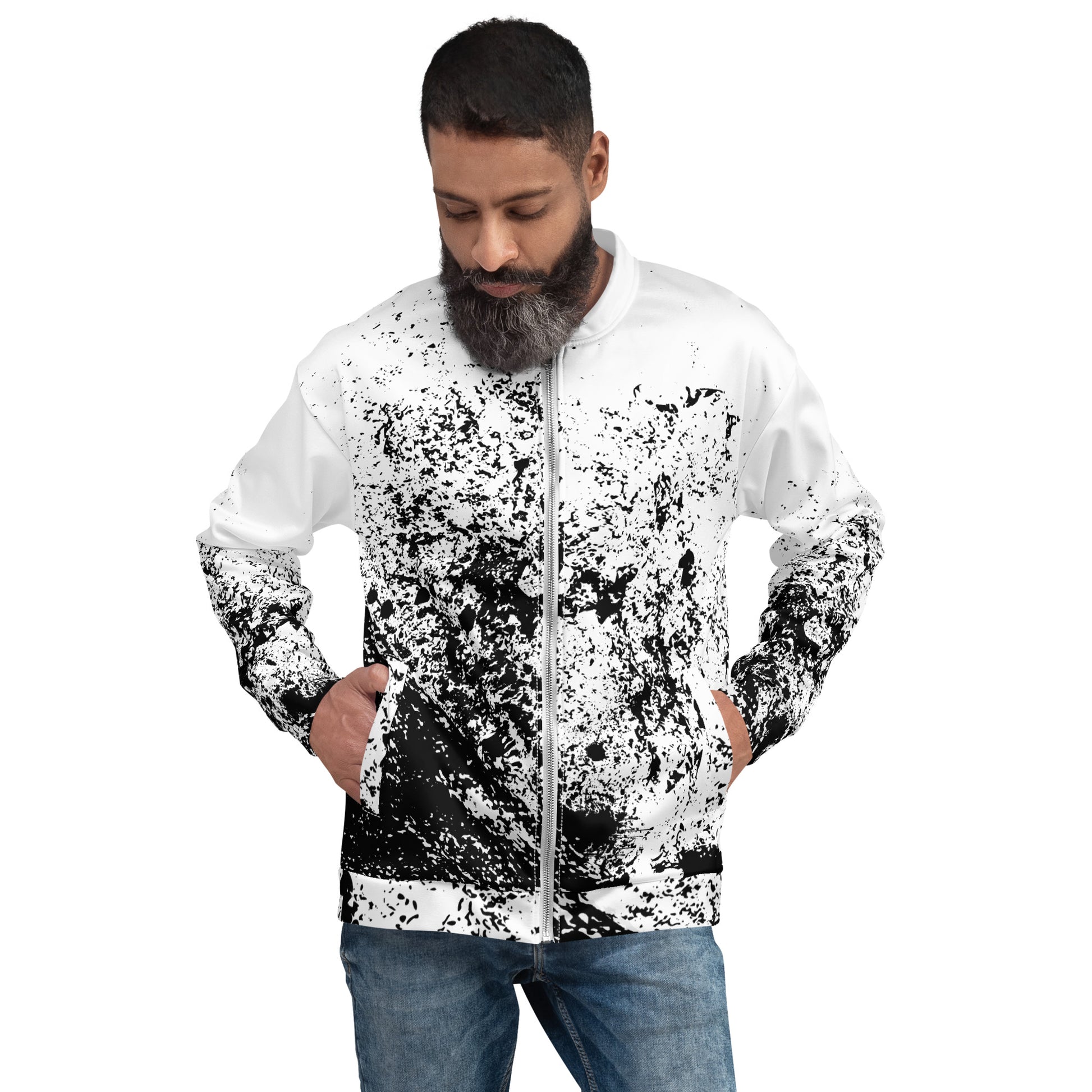 Shardfall Bomber Jacket - Left Placement image 1 in selected colour, size XS, showing front view for the Shattered design.