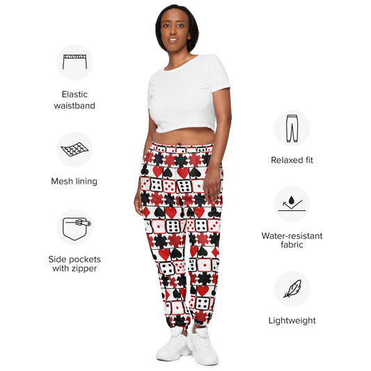 Casino Noir Track Pants - Left Placement product image 1 in selected colour, size XS, with front view and left placement.