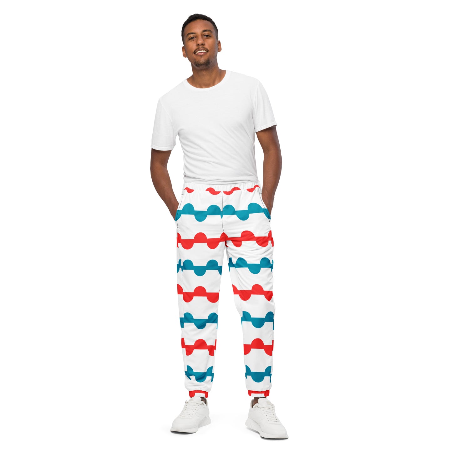 Image 1 of selected colour Halves Track Pants - Left Placement, size XS, with Two Halves artwork visible in front view.