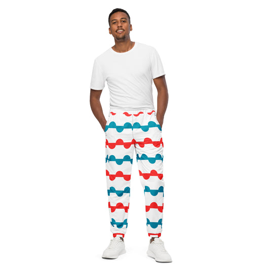 Image 1 of selected colour Halves Track Pants - Left Placement, size XS, with Two Halves artwork visible in front view.