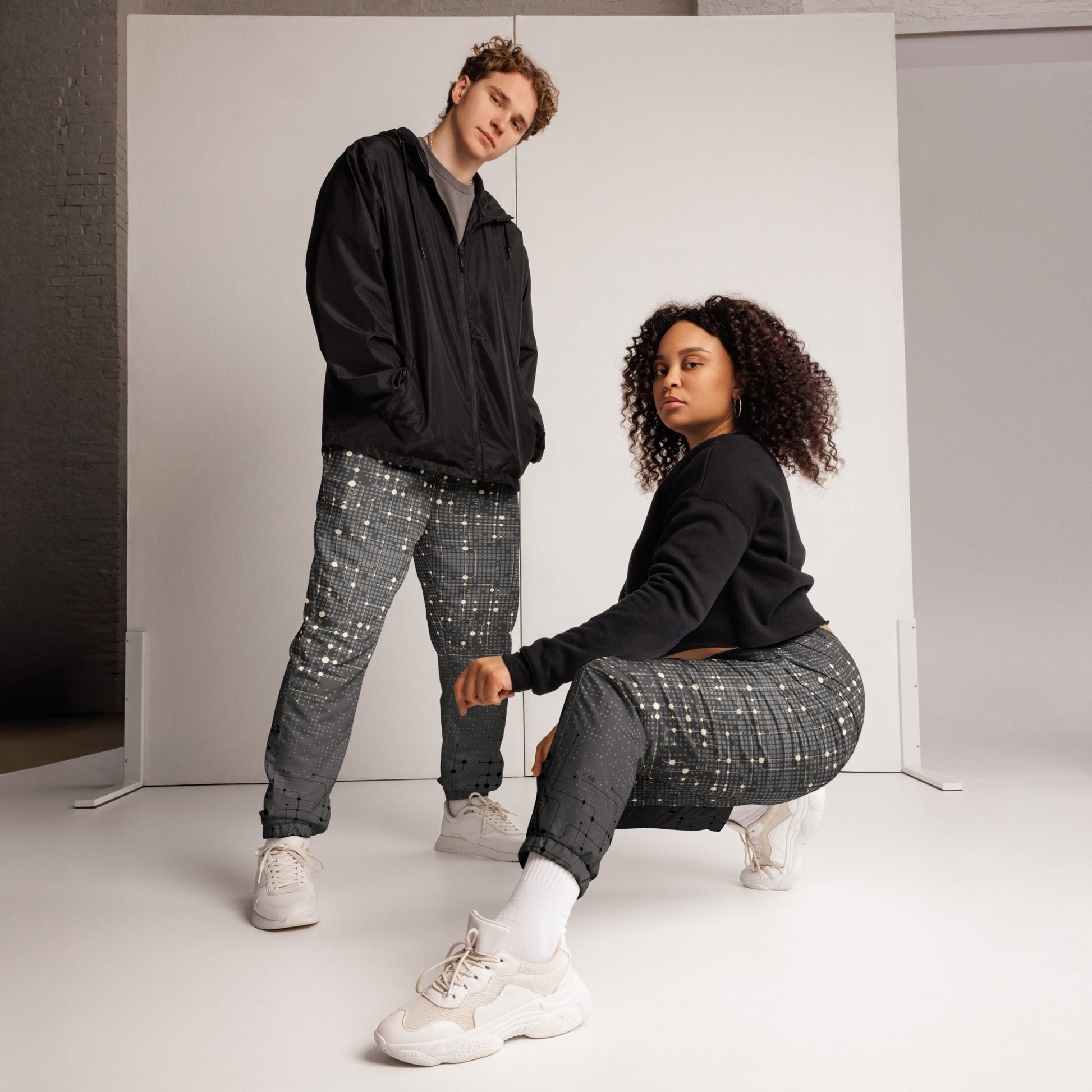 Techline Track Pants - Left Placement image 1 in selected colour, size XS, showing front view for the Tech design.
