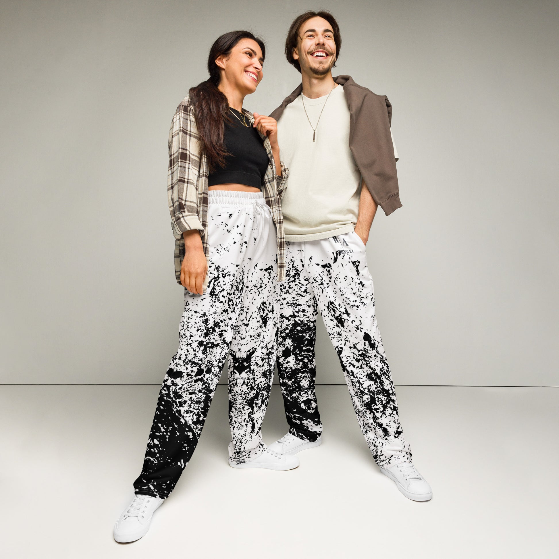 Shardfall Wide Leg Joggers - Left Placement image 1 in 2XS, showing front view for the Shattered design.