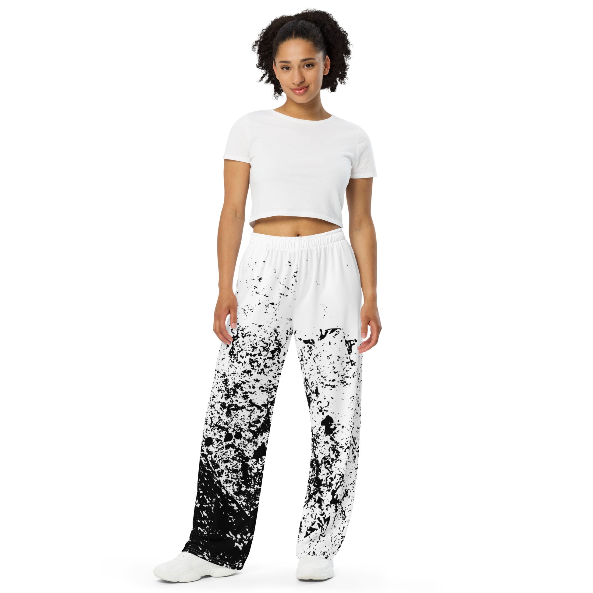 Shardfall Wide Leg Pants - Left Placement by R.A. Apparel, image 1, front view, 2XS, left placement.