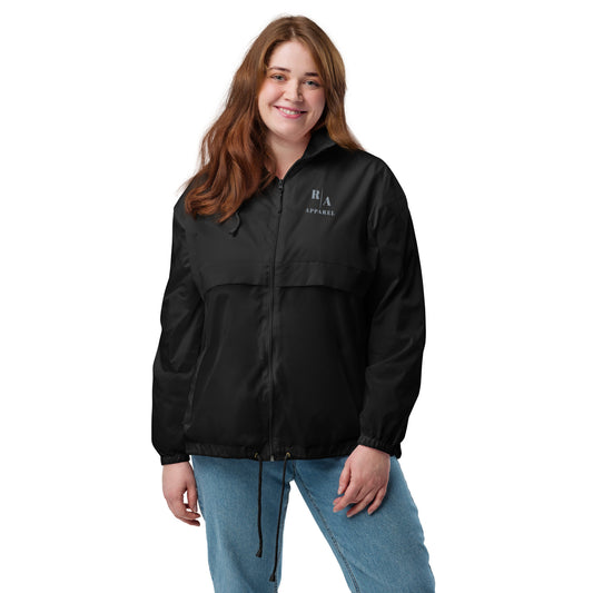 Own Signal Windbreaker - Left Placement image 1 in Black, size S, showing front view for the Own It design.