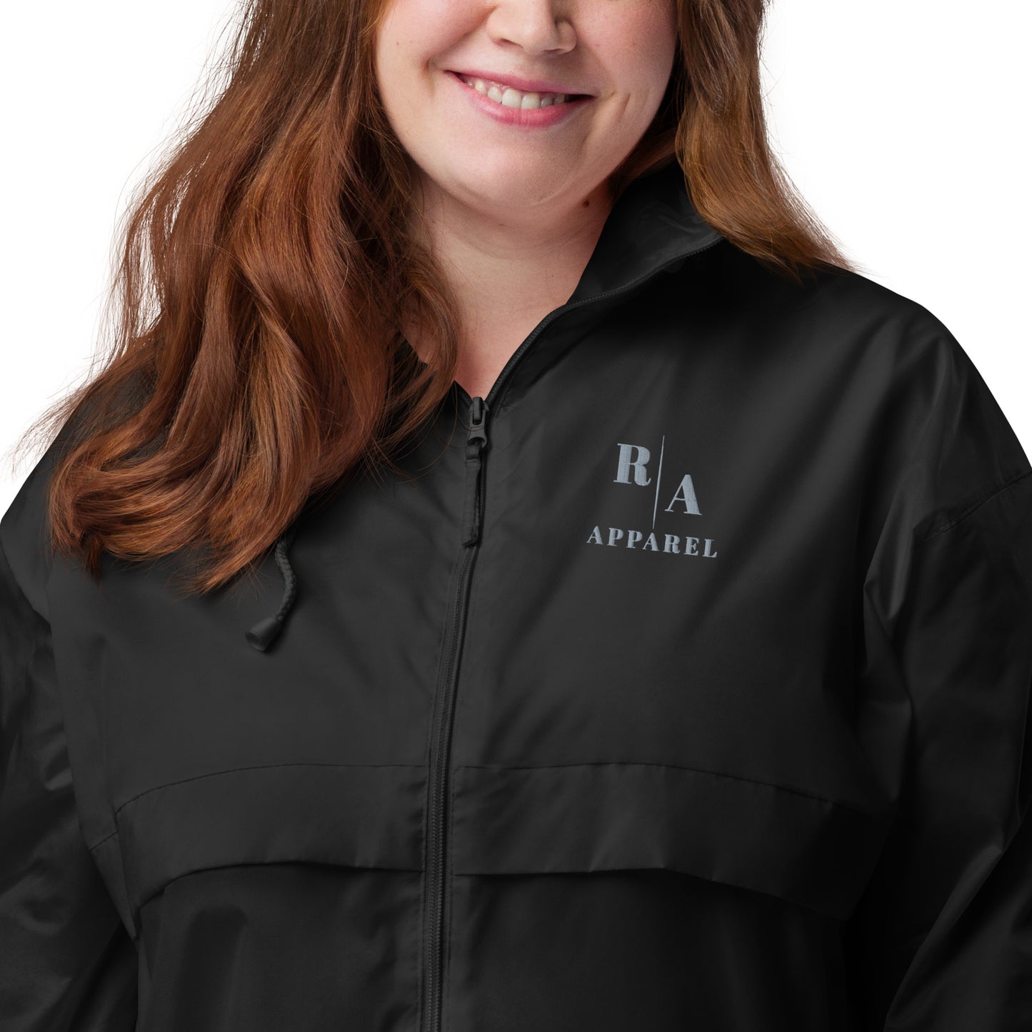 Own Signal Windbreaker - Left Placement by R.A. Apparel, image 5, product view, Black, size 2XL, left placement.