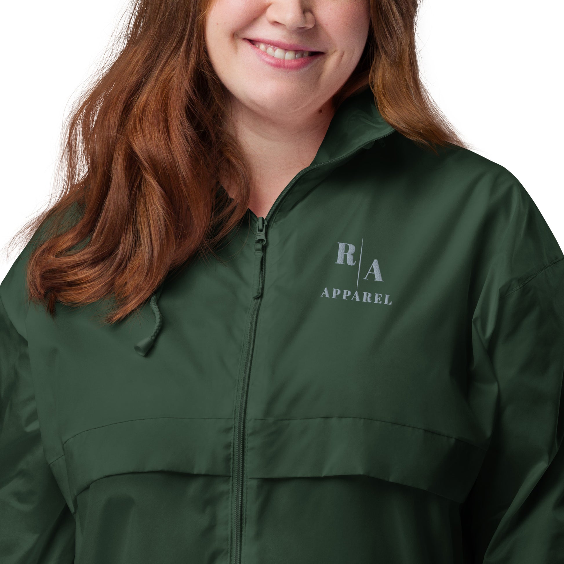 Own Signal Windbreaker - Left Placement by R.A. Apparel, image 10, product view, Navy, size 2XL, left placement.