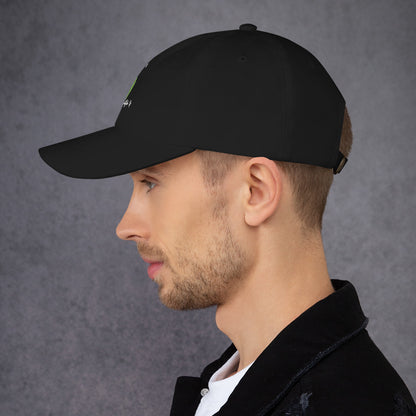 Bellevie Cap - Left Placement image 2 in Navy, showing left-side angle for the Beautiful Life design.