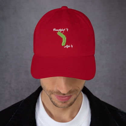 Bellevie Cap - Left Placement image 27 in selected colour, showing front view for the Beautiful Life design.