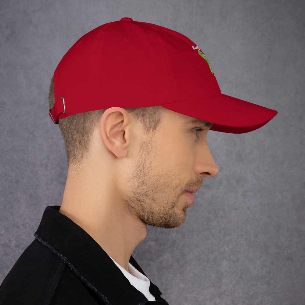 Bellevie Cap - Left Placement image 25 in selected colour, showing right-side angle for the Beautiful Life design.