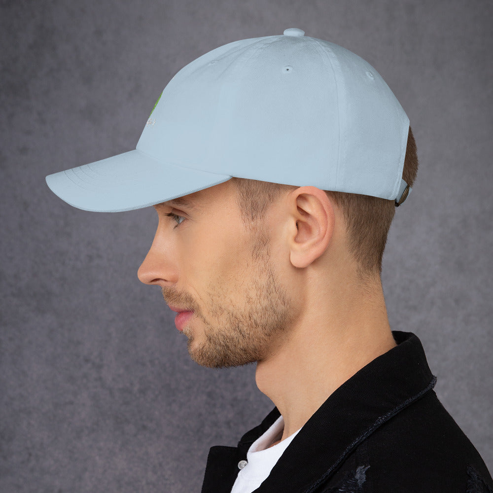 Bellevie Cap - Left Placement by R.A. Apparel, image 10, left-side angle, selected colour, left placement.
