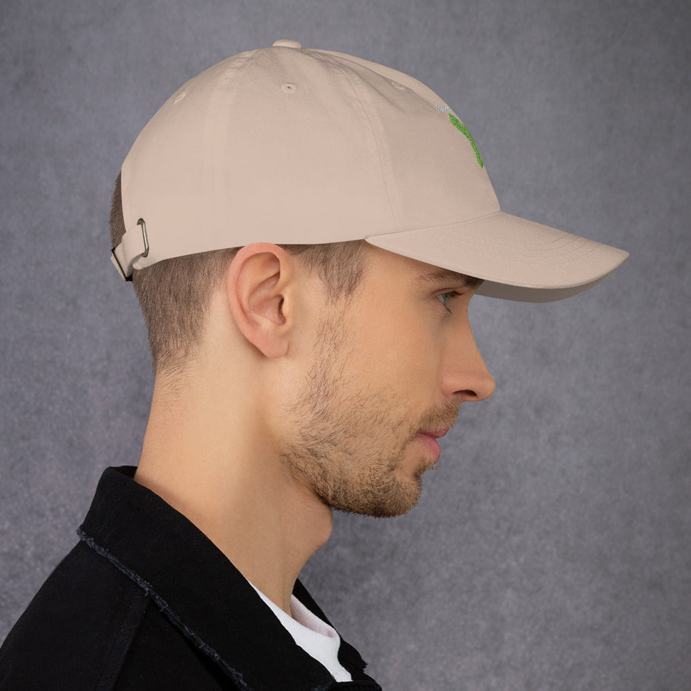 Bellevie Cap - Left Placement by R.A. Apparel, image 21, right-side angle, selected colour, left placement.