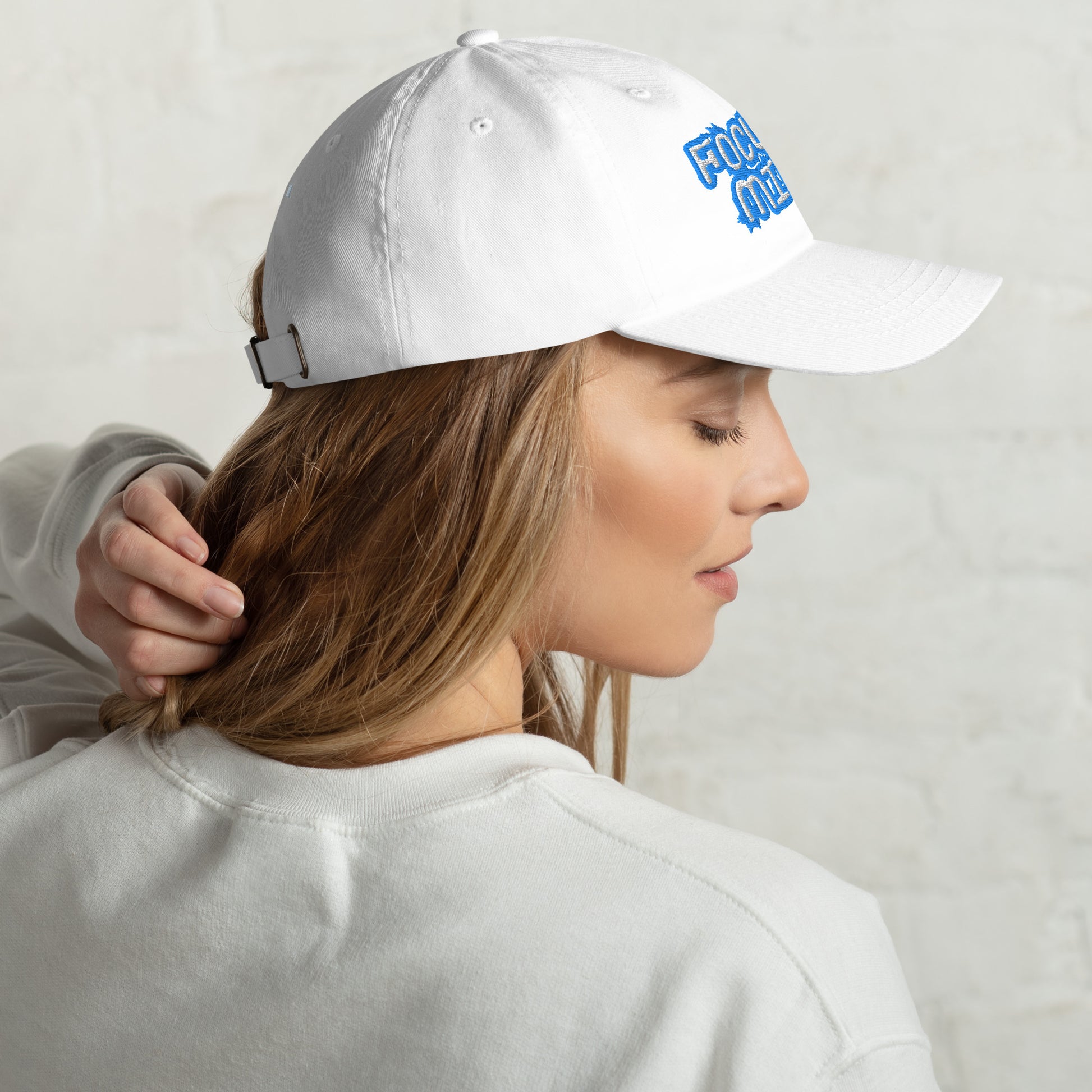 Image 3 of Cranberry Mindstate Cap - Left Placement, with Focused Mind artwork visible in right-side angle.
