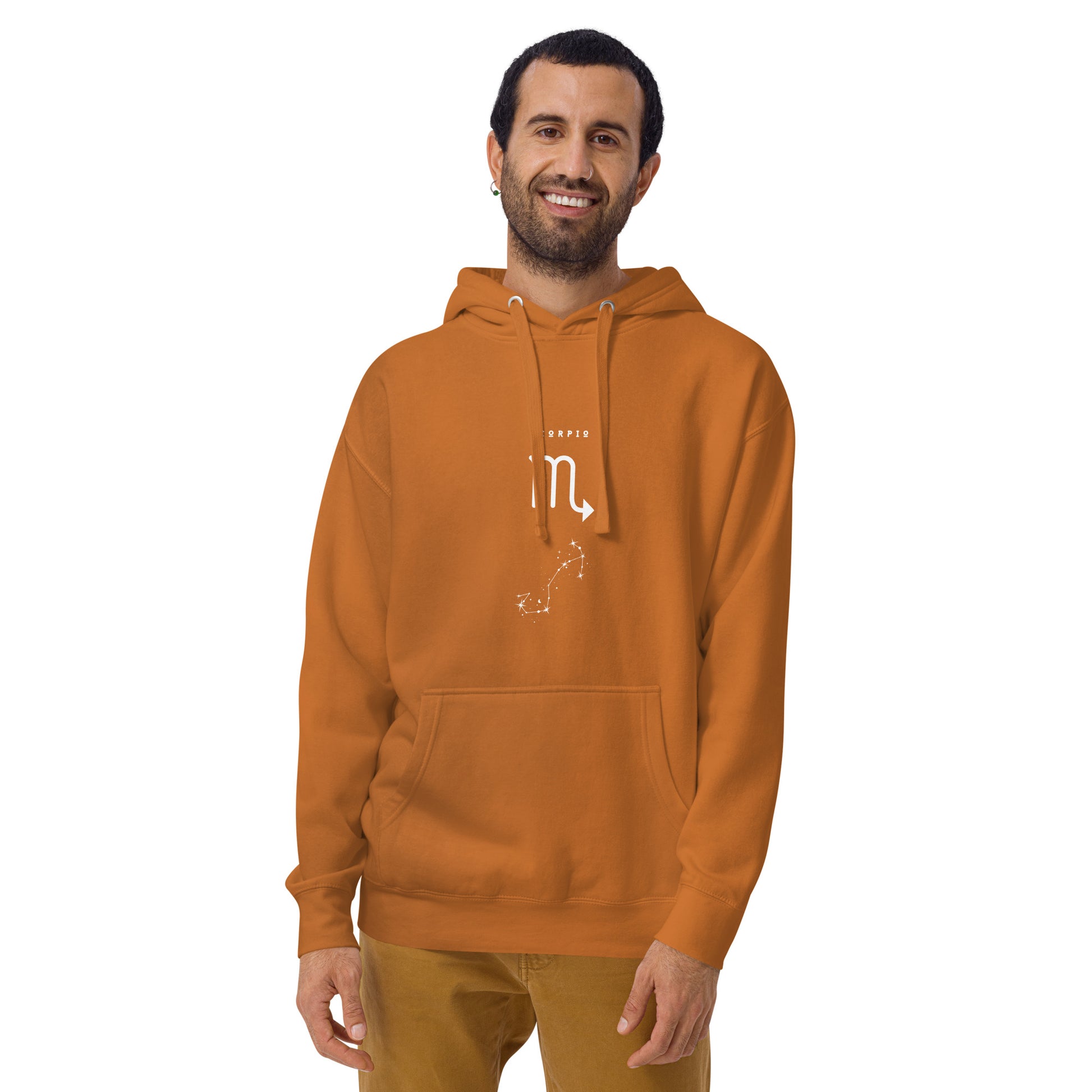 Image 41 of Military Green Sabletide Hoodie - Left Placement, size S, with Scorpio artwork visible in front view.