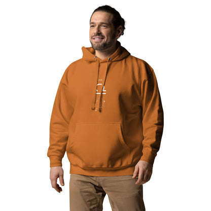 Balance Court Hoodie - Left Placement image 32 in Forest Green, size XL, showing front view, left-side angle for the Libra design.