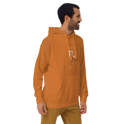 Sabletide Hoodie - Left Placement image 43 in Military Green, size L, showing front view, right-side angle for the Scorpio design.