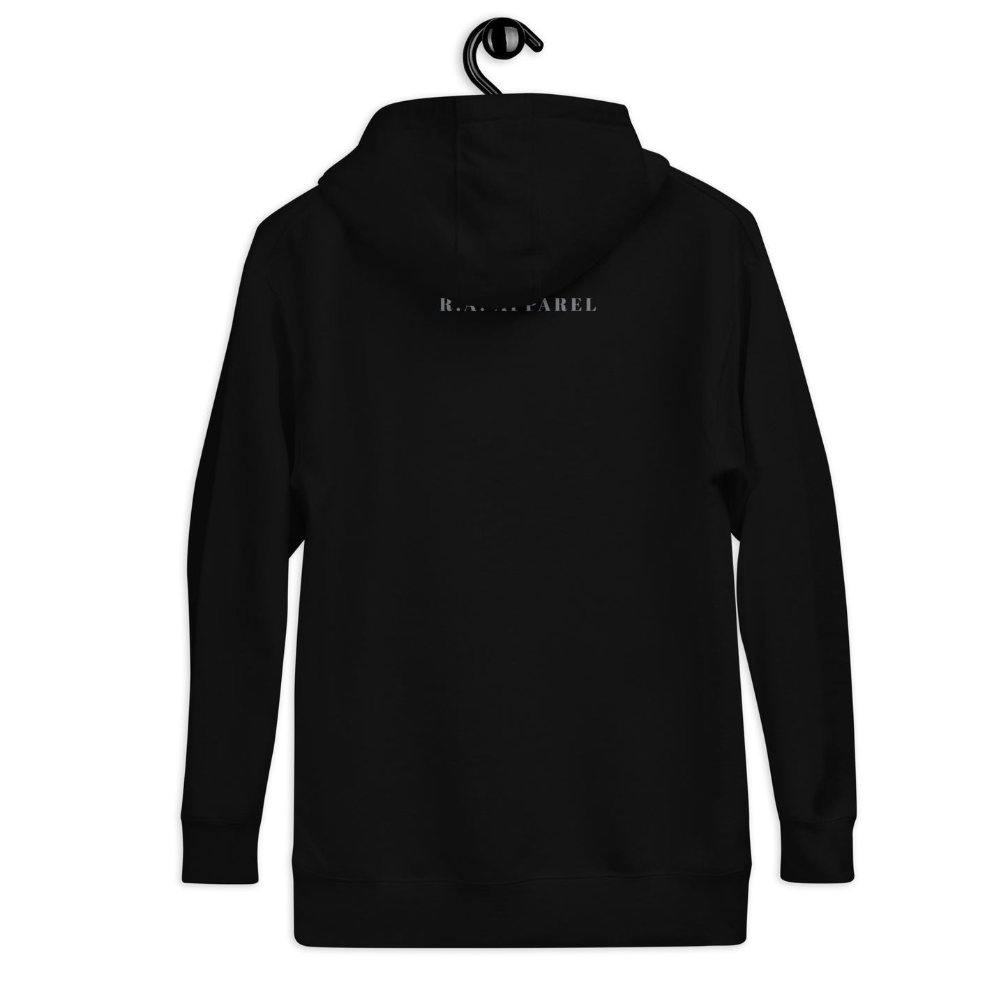 Sweet Minimal Hoodie - Left Placement image 3: Black version, size L with back view of the Simple and Sweet range.